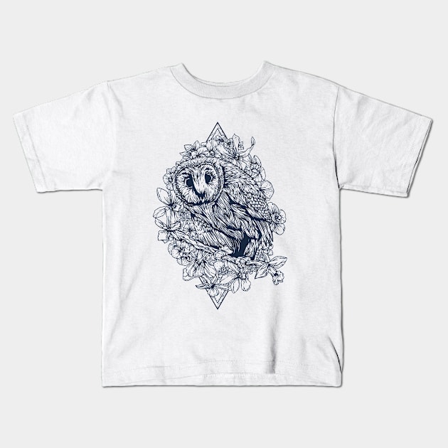 Primitive Owl Kids T-Shirt by redcolour